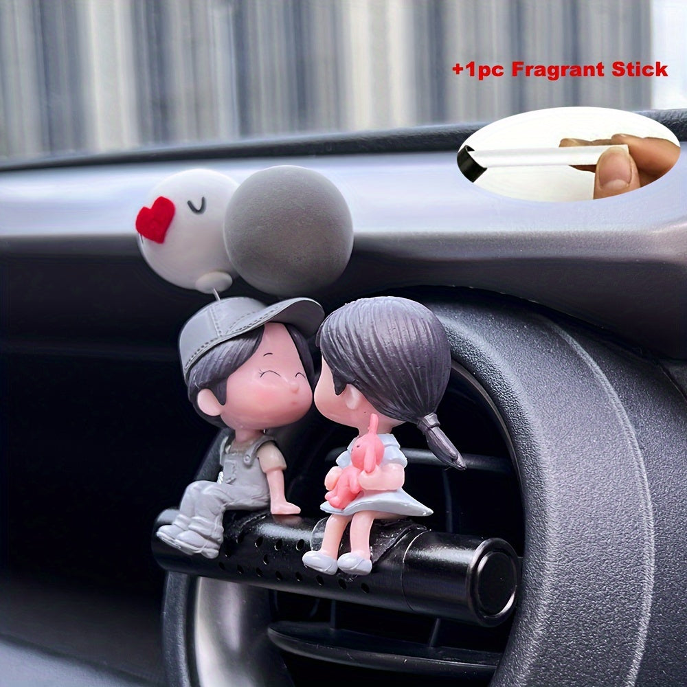 Avtomobil ichki aksessuari, ijodiy multfilm juftligi, avtomobil ventilyatsiya bezaklari, hidi, salfetka