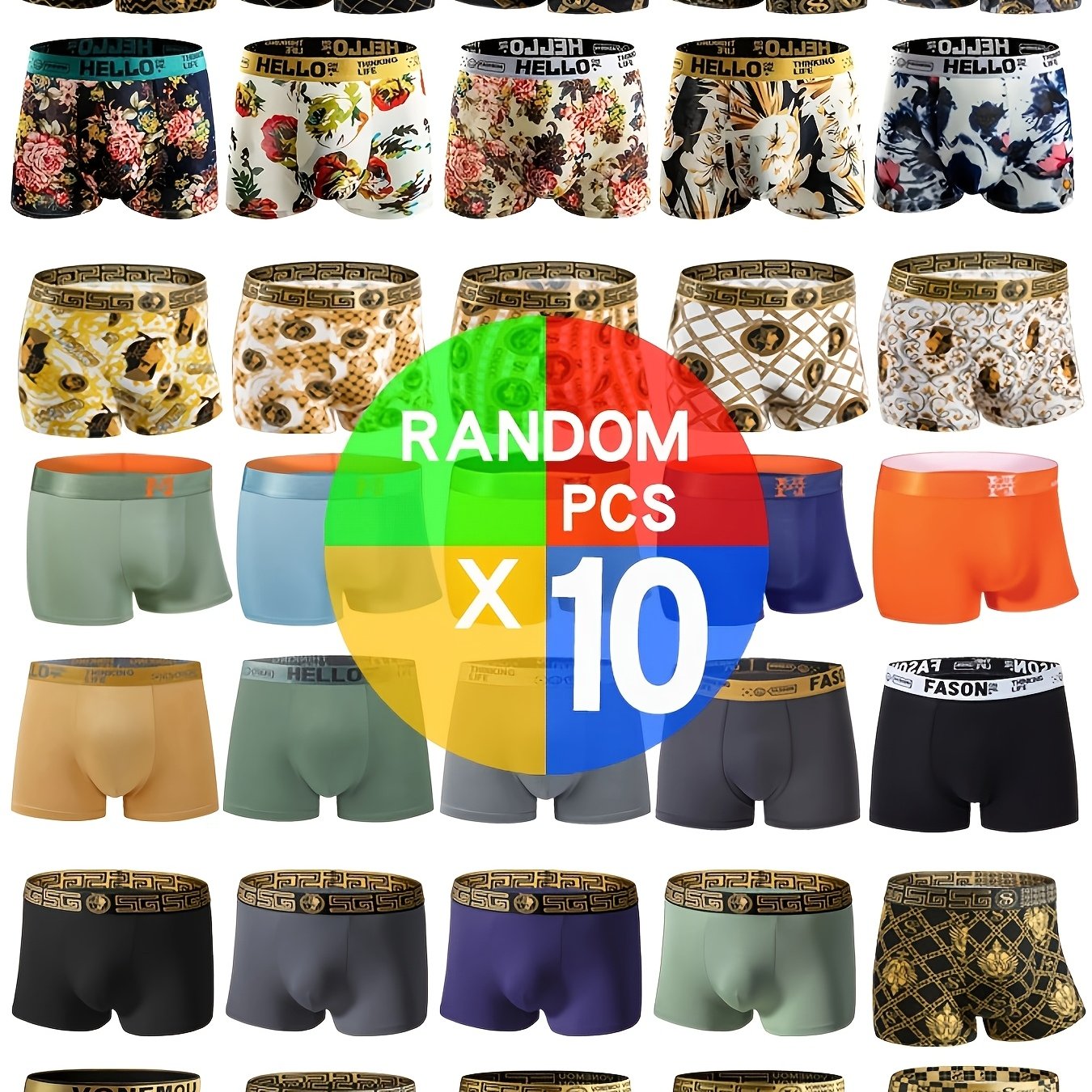 Men's Black and Gold Full-Print Boxer Shorts with Eagle Wings Crowns Chains Coins Moisture-Wicking Quick-Drying Set of 1 5 or 10