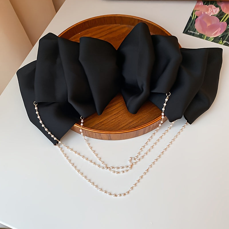 Set of 2 Women Tassel Hair Clips Elegant Spring Hair Accessories Stylish Back of Head Clips