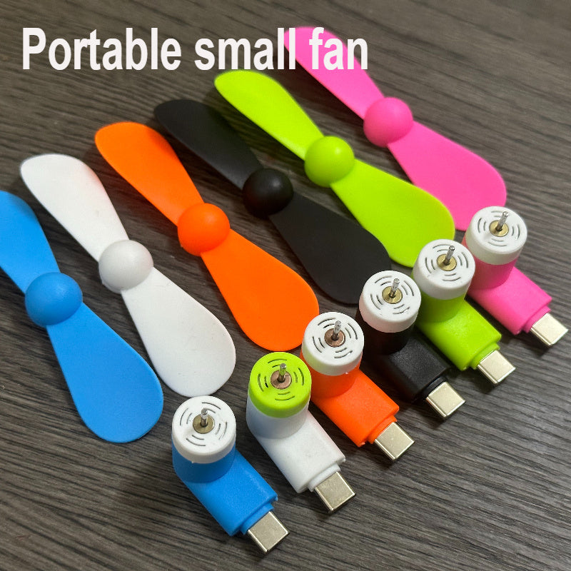 Mini ventilador de mano USB con aspas de TPE, 4 colores, ligero, sin baterías