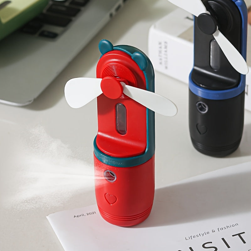 Mini USB Fan Handheld Rechargeable Touch-Proof Safety for Camping Office Travel