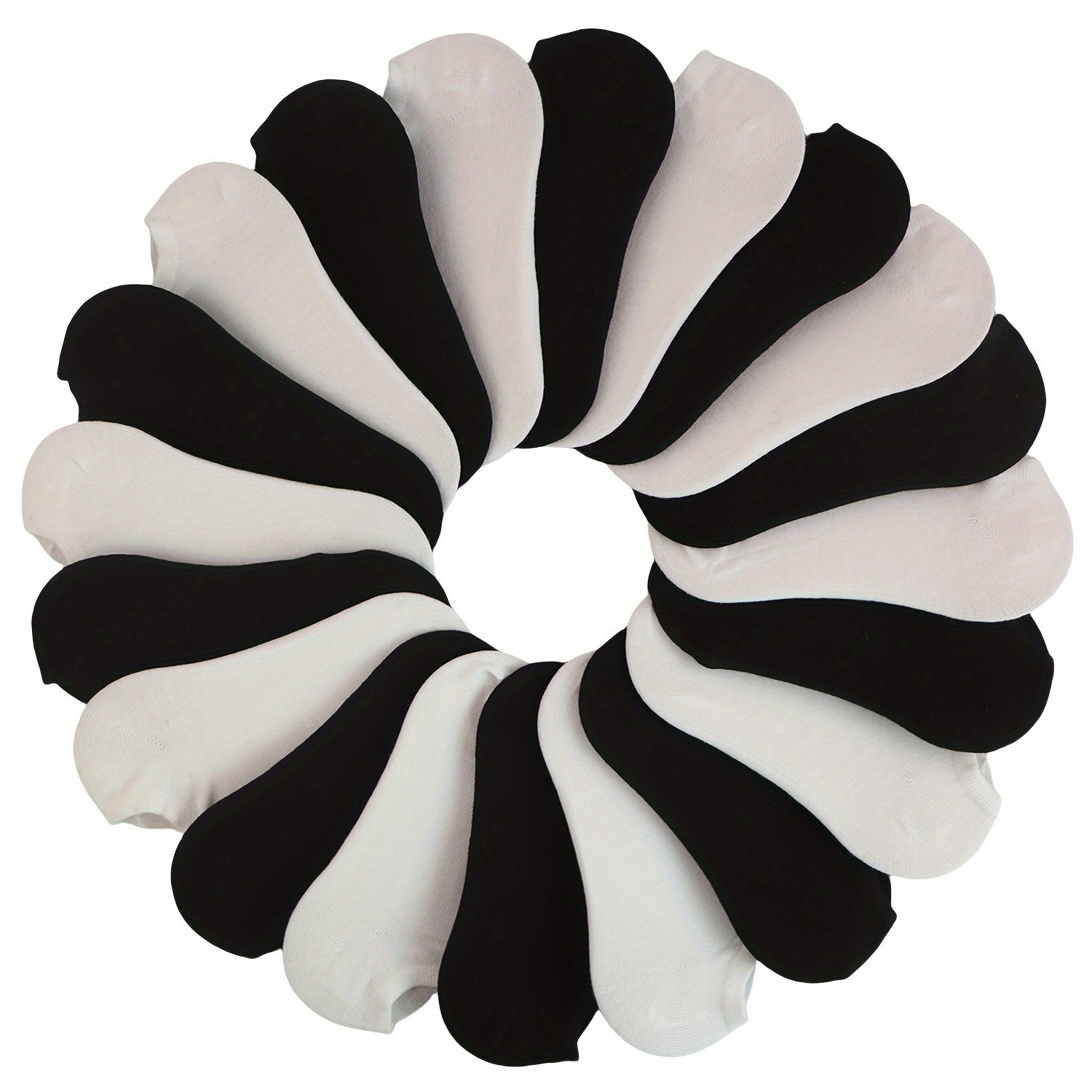 Women’s Ankle Socks 20 Pairs Lightweight Breathable Cotton-Polyester Geometric