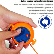 Nylon Retractable Clothesline 10m Portable Indoor Outdoor Drying Rack No Drilling