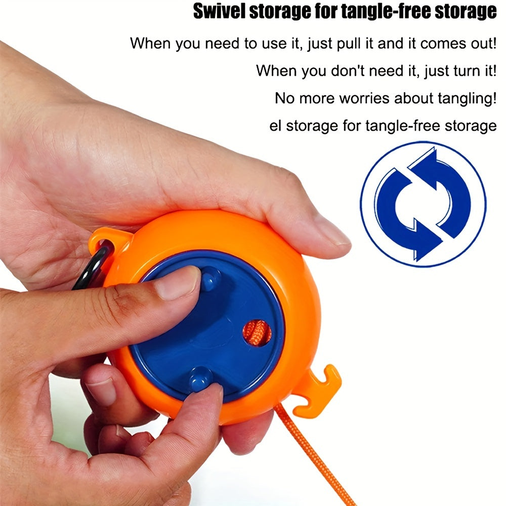 Nylon Retractable Clothesline 10m Portable Indoor Outdoor Drying Rack No Drilling