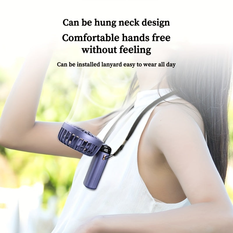 Handheld Fan with Phone Holder, Portable LED Display, Foldable, Adjustable Speeds