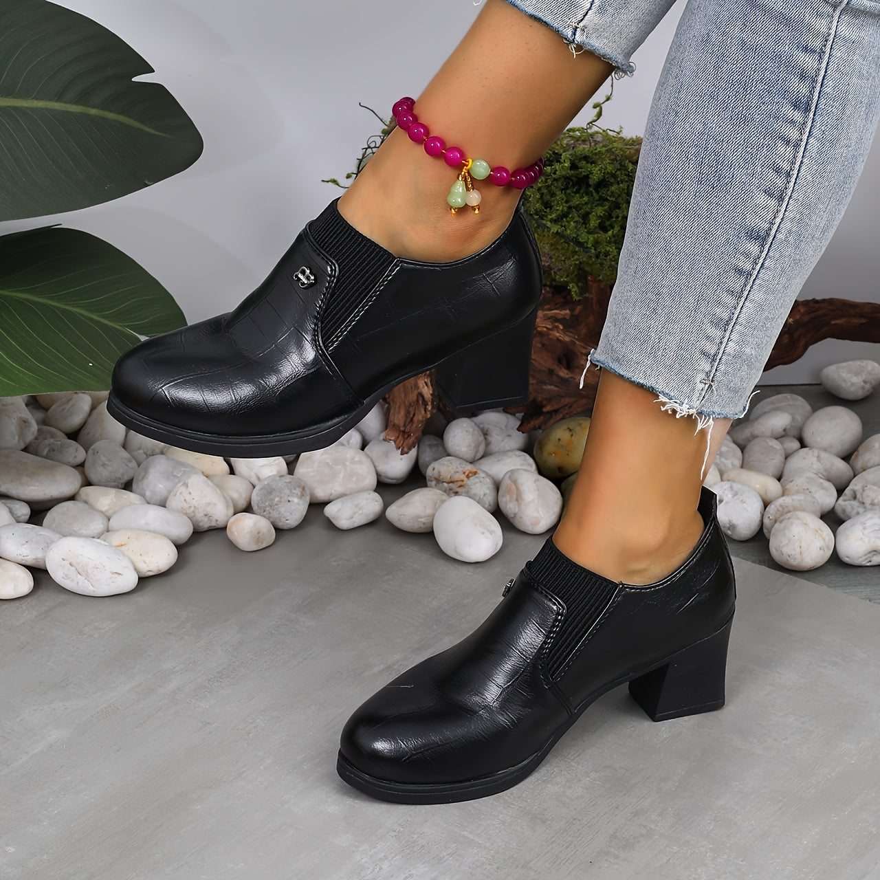 Women's High Heeled Shoes Fashionable Slimming Footwear Comfortable for Long Walks