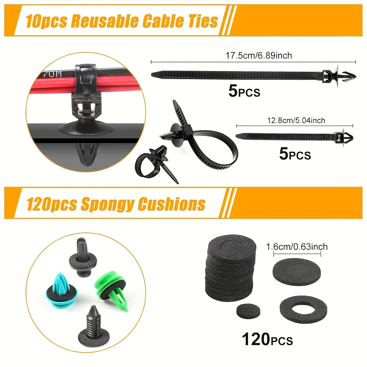 Universal Car Fastener Kit 1240 Pcs Bumper Clips Auto Fasteners