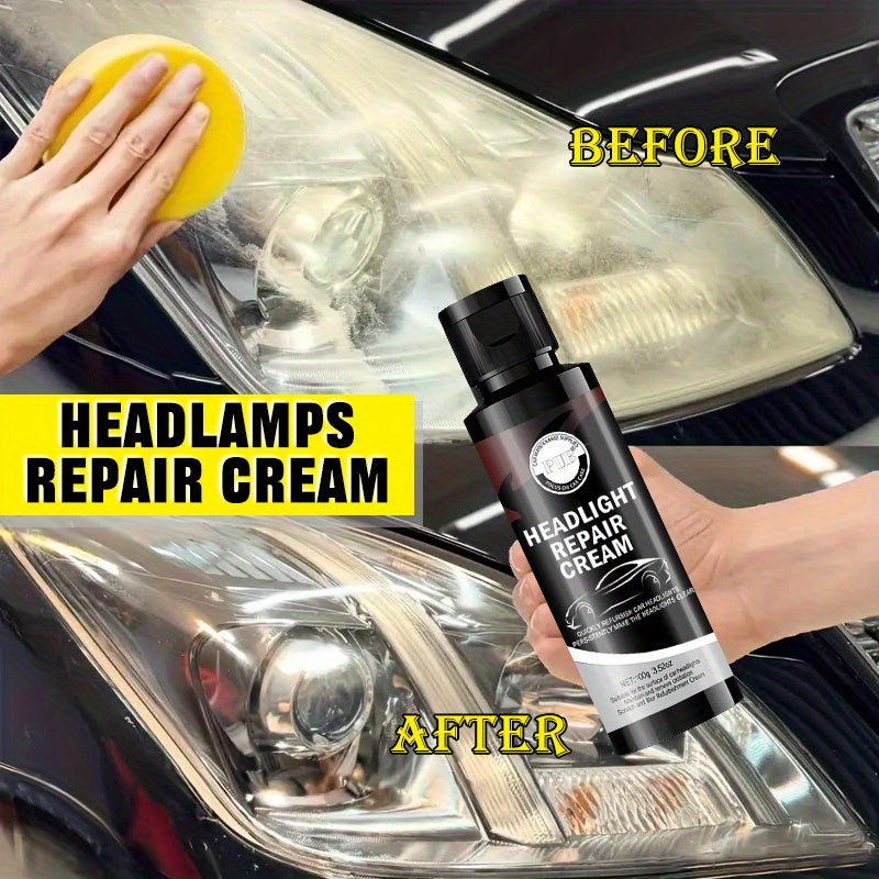 Kit de restauración de faros de coche universal 100g Pulido Arañazos Amarillamiento