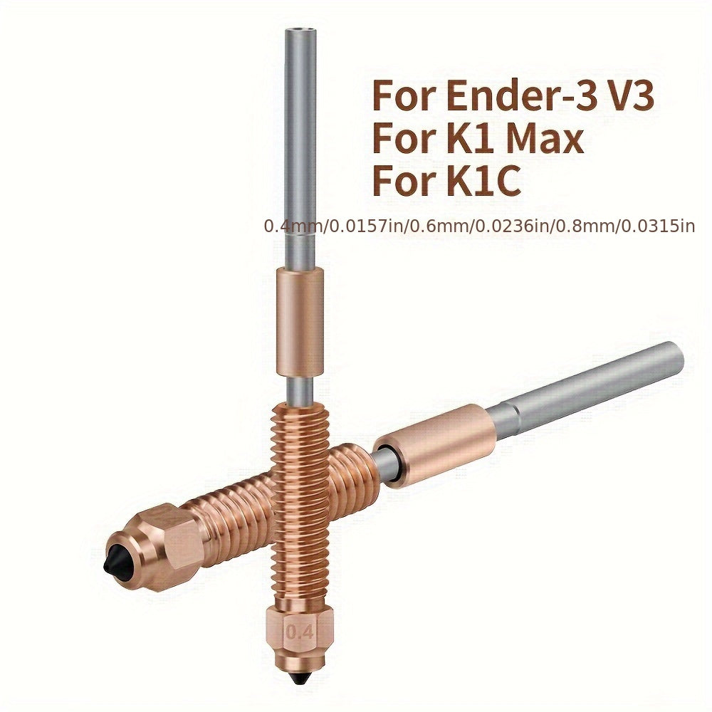 Steel Quick-Release Nozzle Kit for 3D Printers Compatible with Ender3v3 K1Max K1C