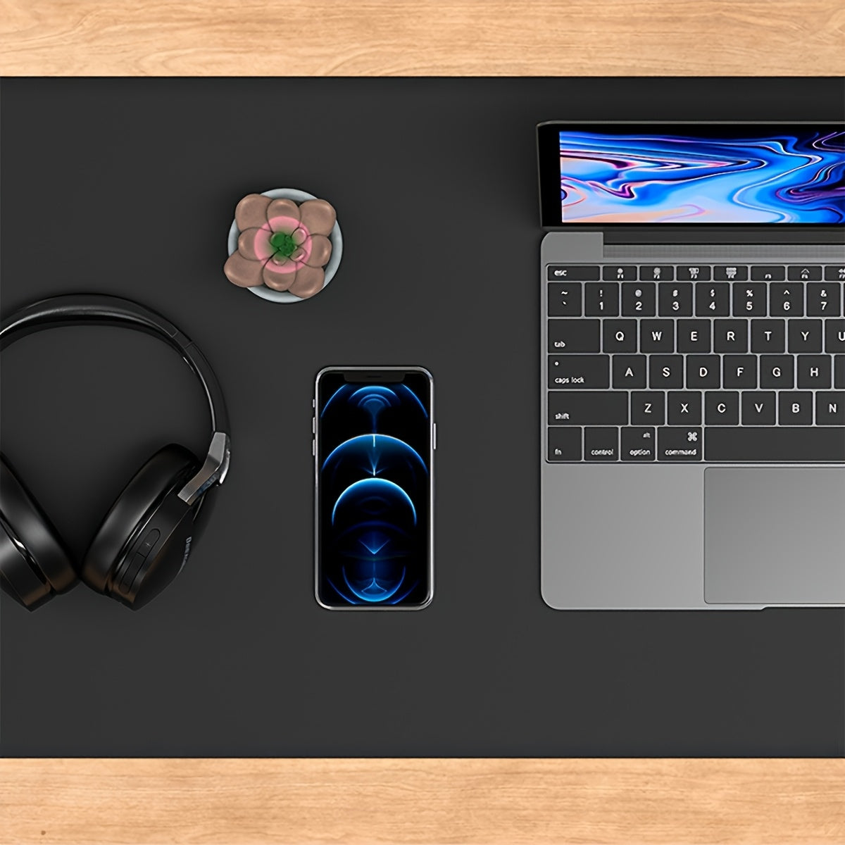 Faux Leather Desk Mat Waterproof Anti-Slip Stain-Resistant Multiple Sizes