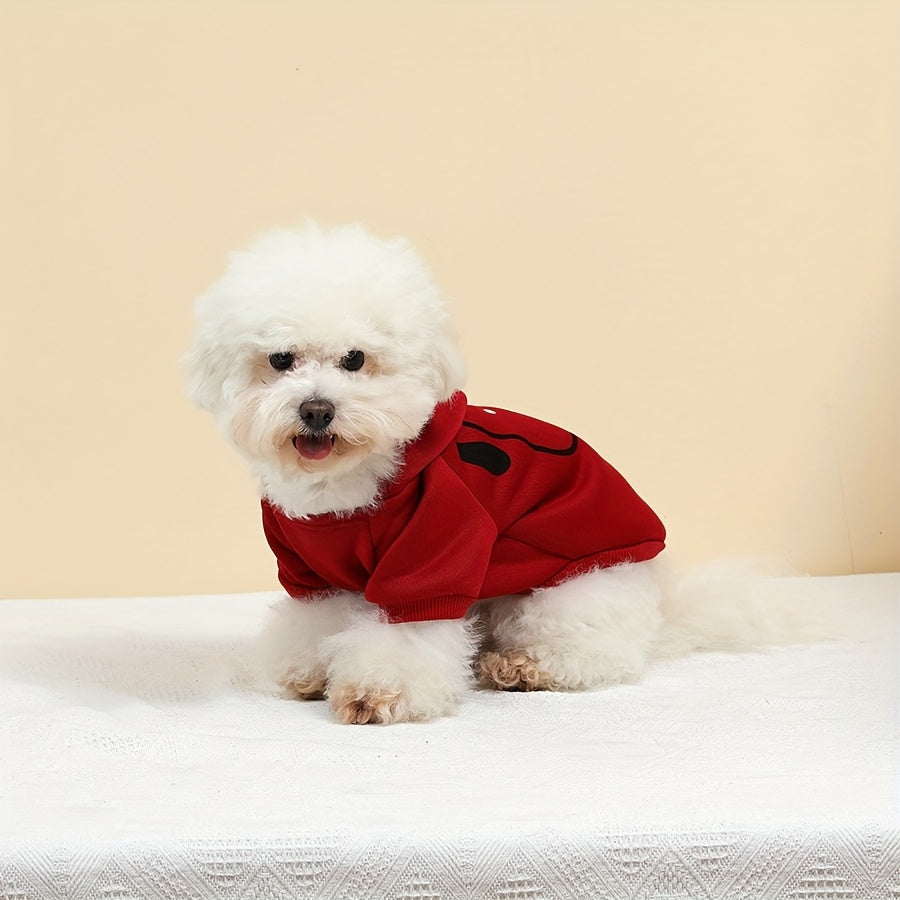 Winter Pet Hoodie for Small and Medium Dogs and Cats Knit Polyester Pullover Sweater