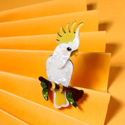 Handmade Acrylic Parrot Brooch for Hats Backpacks Jackets Shirts Bags Clothing