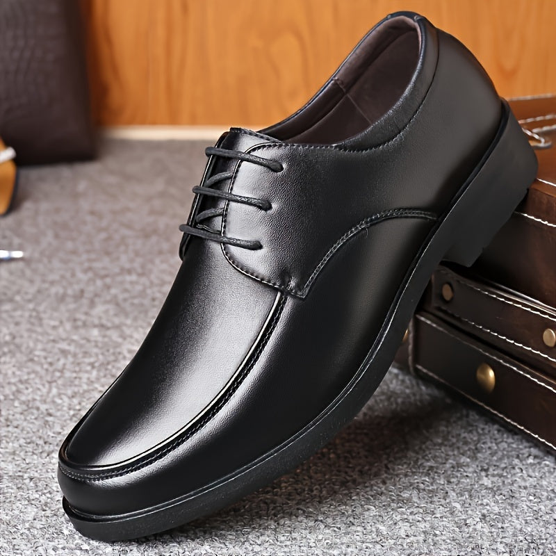 Men's Casual Business Faux Leather Shoes for Weddings and All-Season Comfort