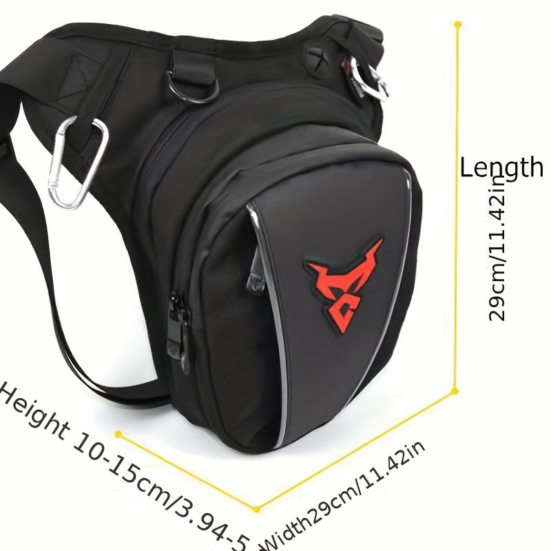 Motorcycle Leg Bag Durable Oxford Cloth Adjustable Thigh Belt Black Riding Equipment Crossbody Bag