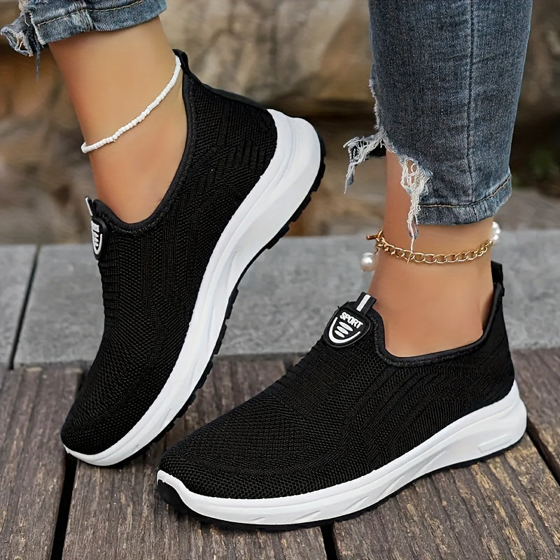 Ayollar uchun nafas oladigan slip-on sport poyabzali yengil, kundalik, dengiz bo'yoq, yozgi yurish uchun