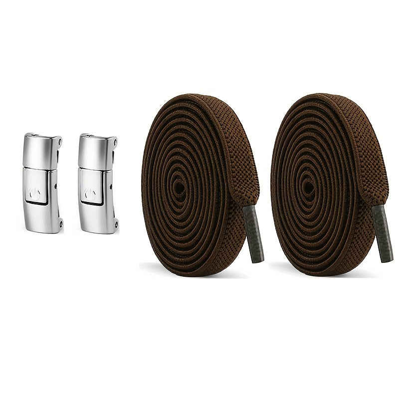 Unisex Elastic Shoe Laces Set with Buckles and Bands for Casual and Sports Shoes