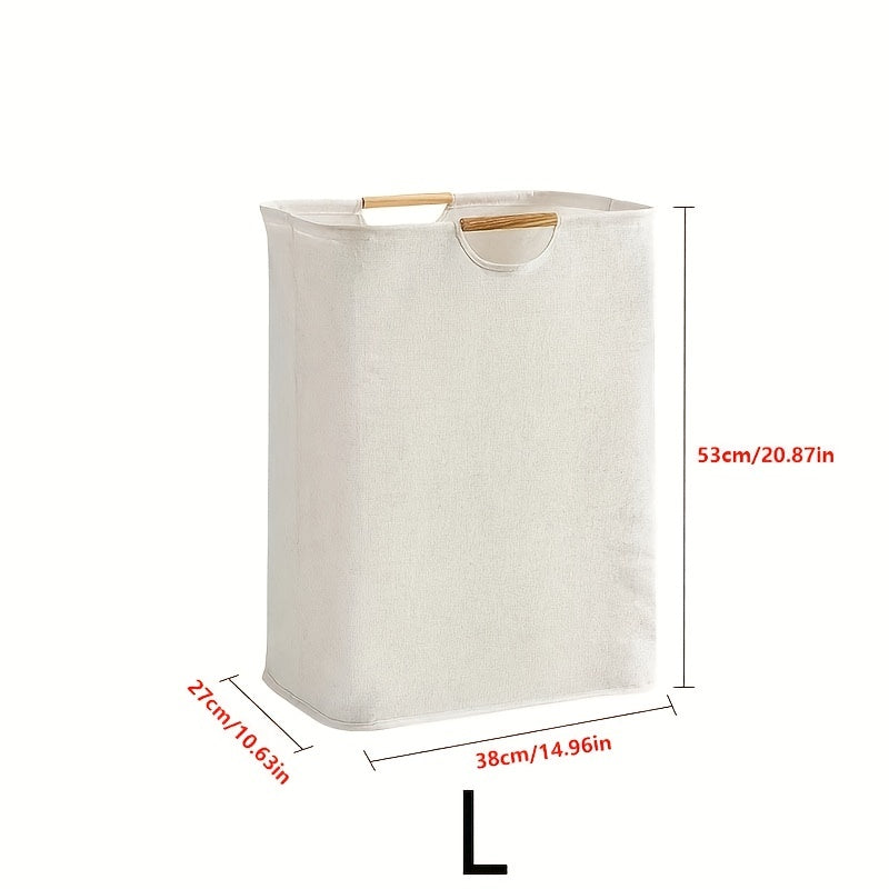 Foldable Fabric Laundry Basket for Dirty Clothes Storage in Bathroom or Laundry Room