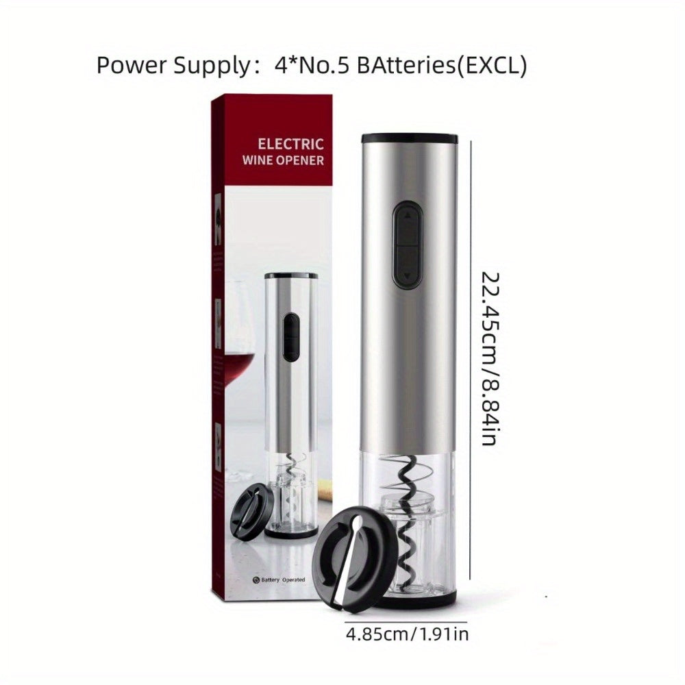 Stainless Steel Electric Wine Bottle Opener Battery Operated Automatic Durable