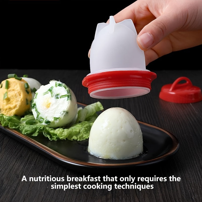 1 dona yopishqoq silikon tuxum pishirgich - oson tozalanadigan qattiq pishirilgan tuxum ushlagich, tuxumsiz tuxum pishirish stakanlari, nonushta uchun tez tuxum poach qilish qoliplari, turli ranglarda mavjud