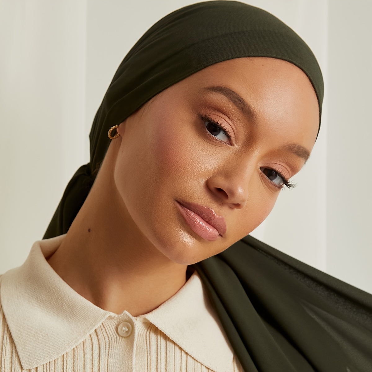 Women's Solid Color Chiffon Scarf - Lightweight and Breathable, Elegant and Simple Style, Windproof and Sun Protection Shawl