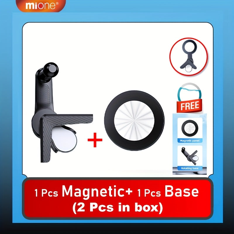 Magnetic Car Phone Holder ABS Silicone Dashboard Mount 360° Rotation