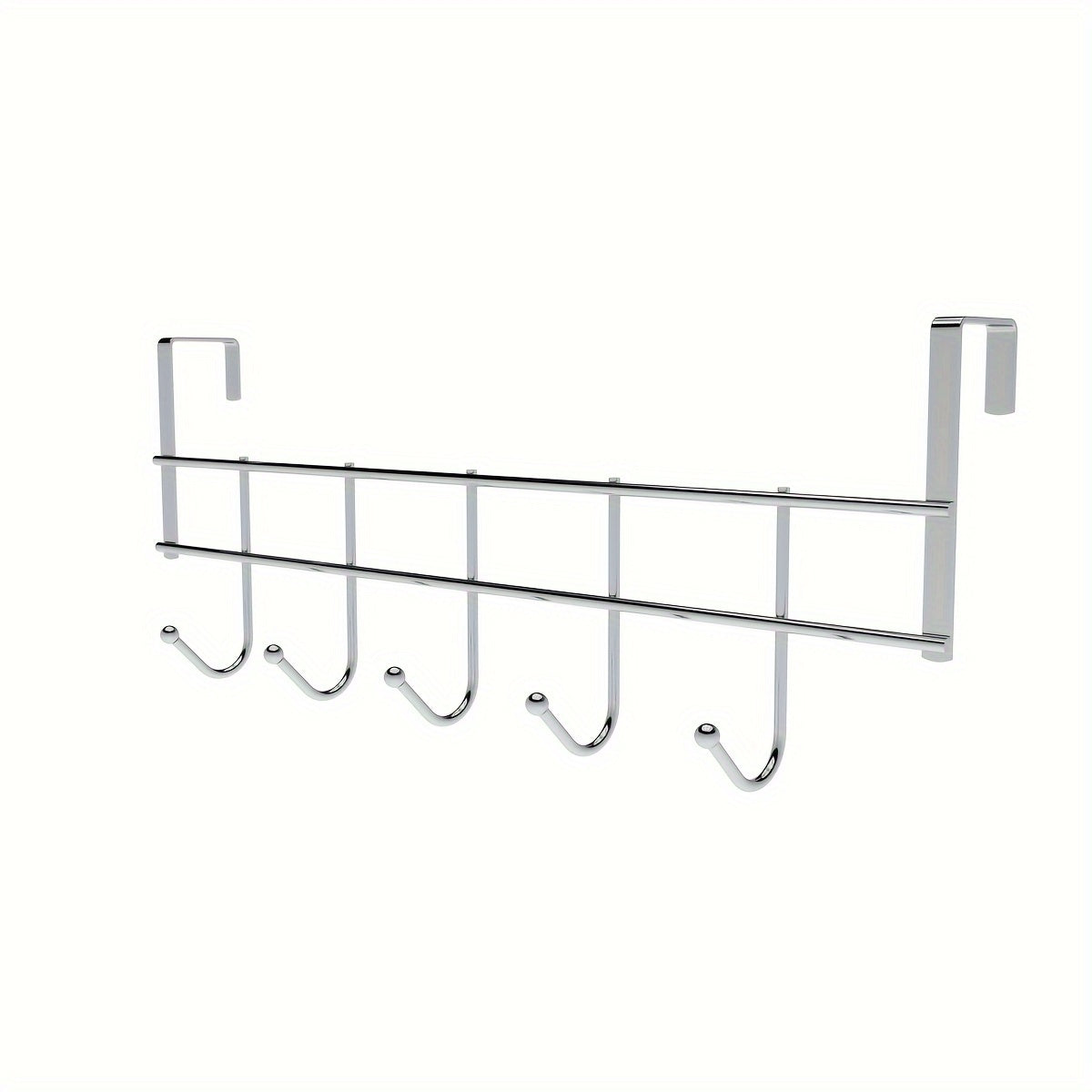 Organizador de cocina de acero inoxidable con 5 ganchos resistente a la oxidación que ahorra espacio