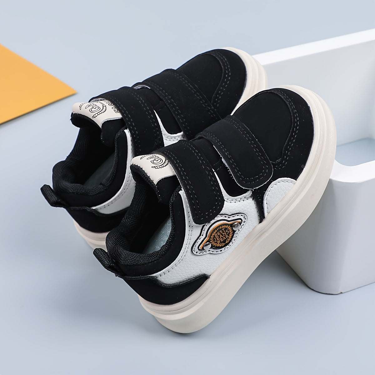 Kids' Retro Casual Sneakers for Boys and Girls Breathable PU Upper Rubber Sole