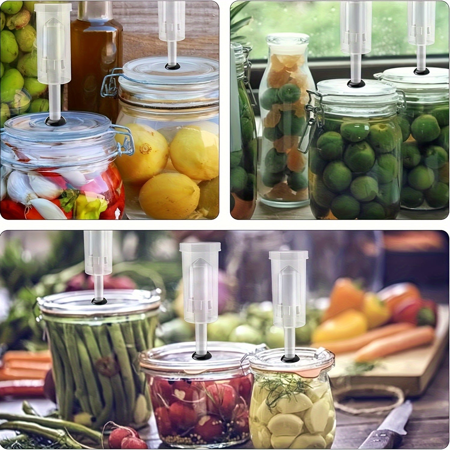 10-Pack Black Silicone Airlock Gaskets for Fermentation Mason Jars