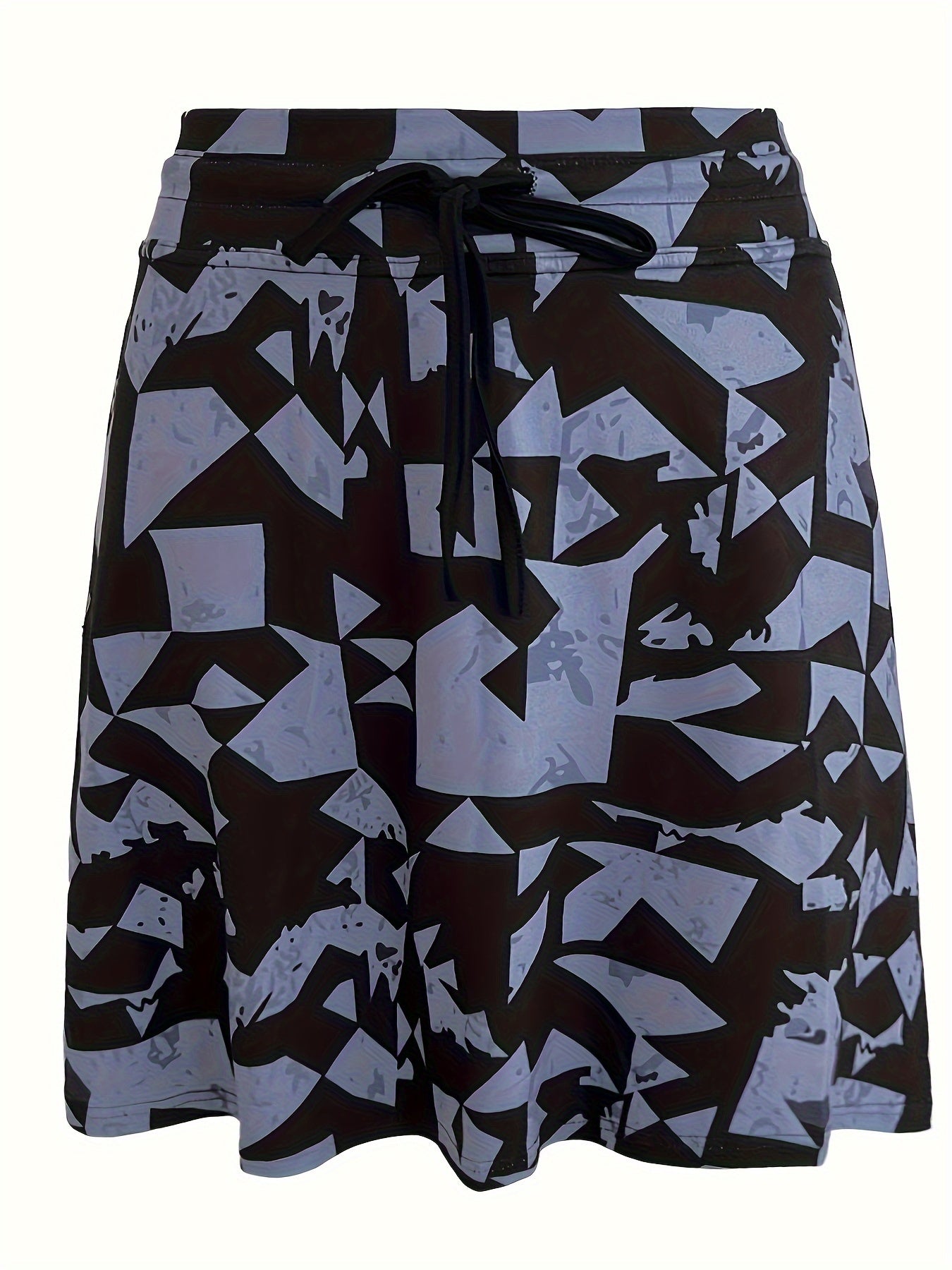 Women's Stretchy Polyester Spandex A-Line Skort with Unique Print