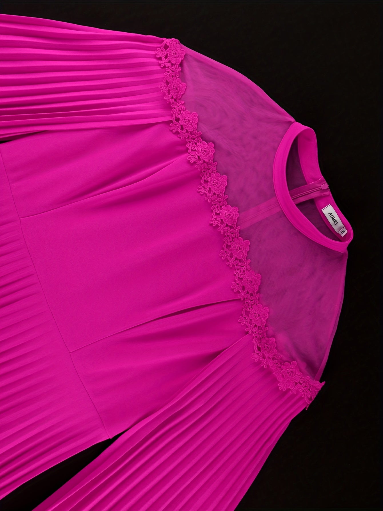 Women's Pink A-Line Dress With Cape Sleeves For Formal Events