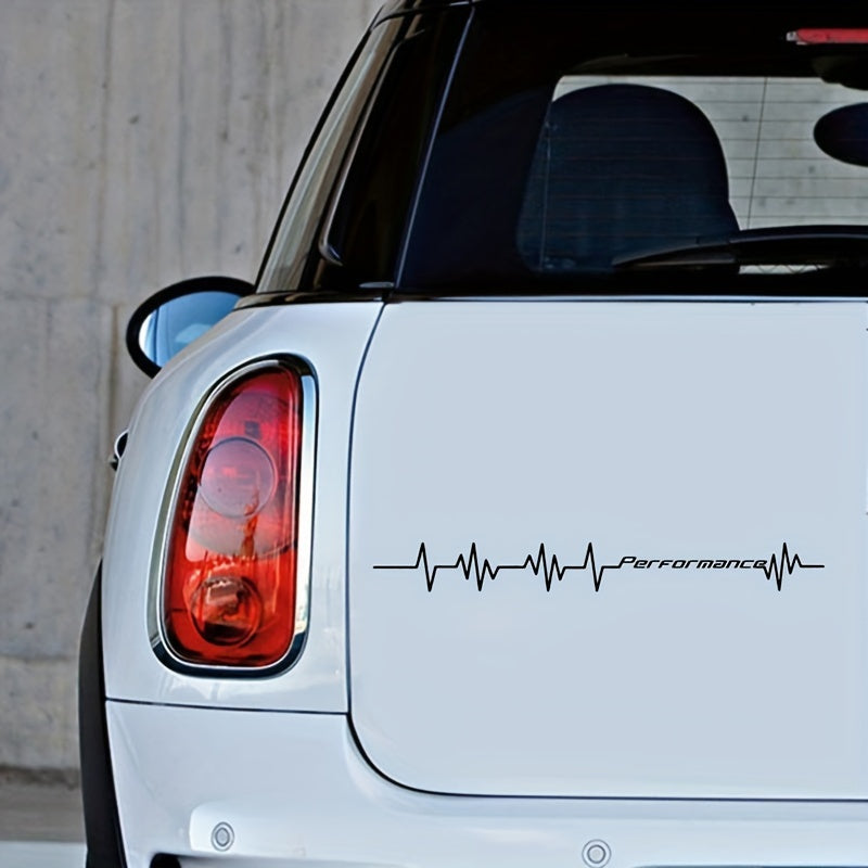 Декаль на виниловой основе Performance Heartbeat - прочная наклейка для лобового стекла, бампера, капота