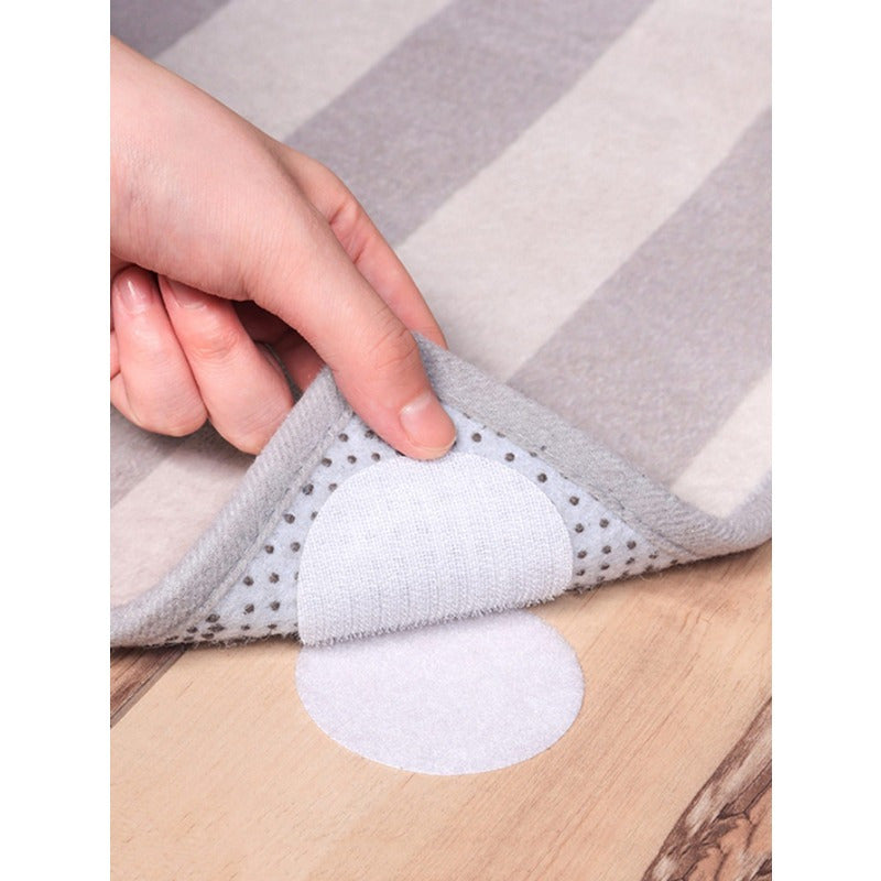 Set of 10 White Polyester Bed Sheet Fasteners Anti-Slip Stickers for Fitted Sheets