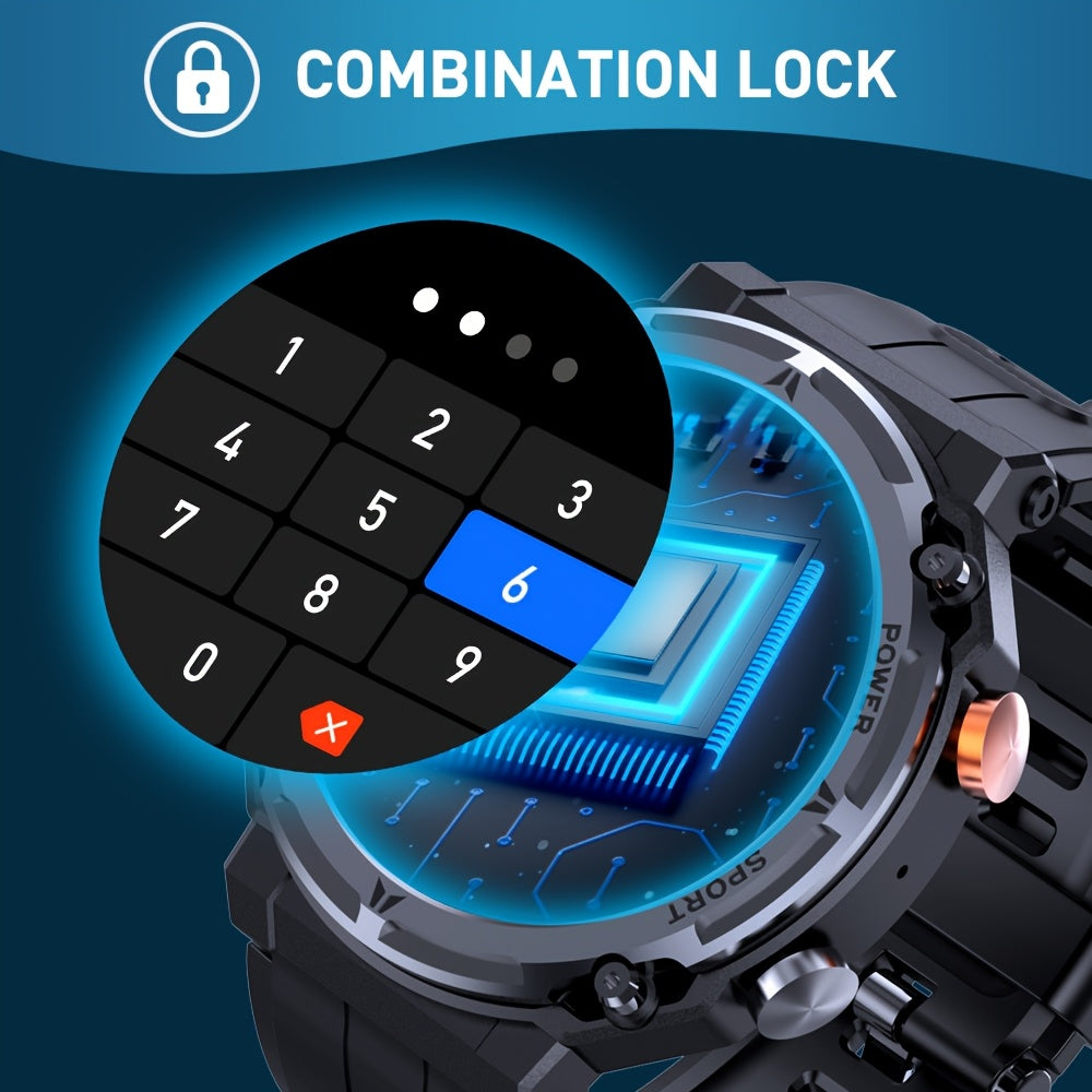 Purspo Tashqi Aqlli Soat iPhone va Android telefonlar uchun, qo'ng'iroqlarga javob berish va ulash, fitnesni kuzatish, musiqa boshqaruvi va uzoq muddatli batareya hayoti bilan. Sportli erkaklar uchun ajoyib sovg'a.