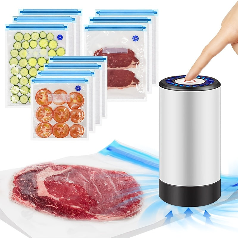 Wireless Handheld Vacuum Pump with USB Rechargeable Battery Digital Display for Food Preservation