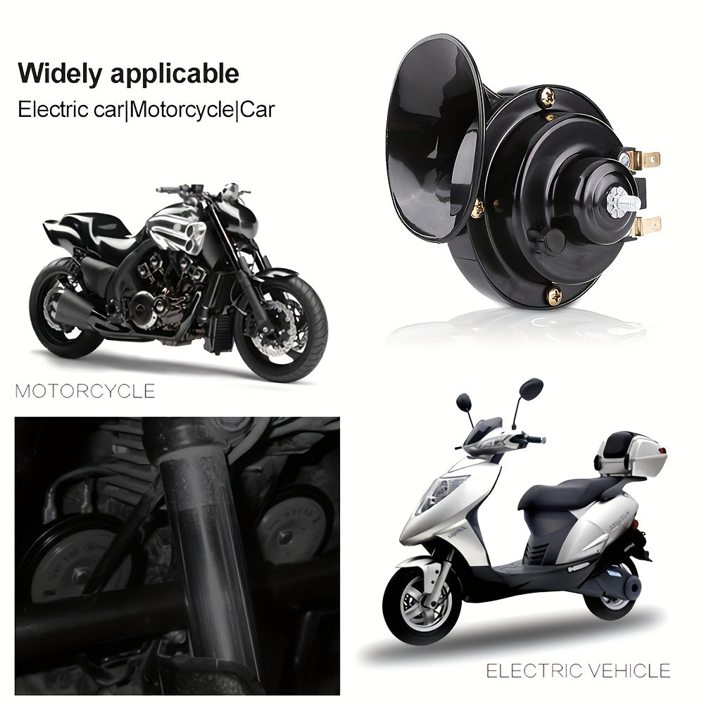 12V Улитка Воздушный Гудок Громкий Универсальный Мотоцикл Автомобиль Грузовик Транспортное средство 130дБ