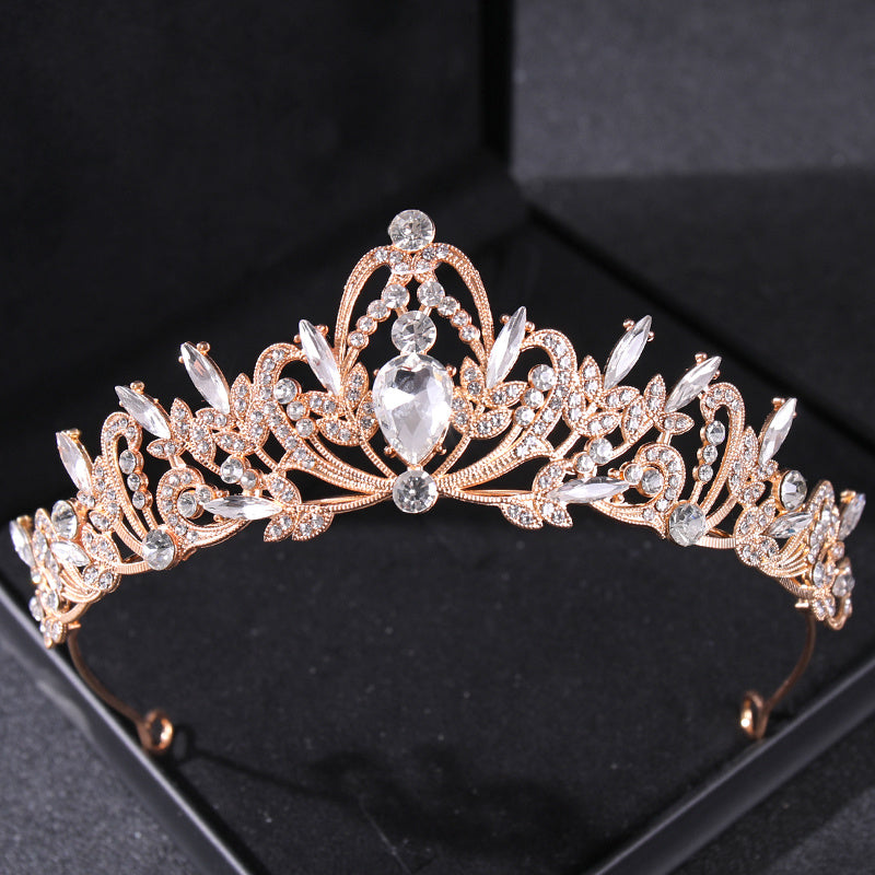 Crystal Tiara and Crown Set for Brides and Prom Rhinestone Hair Accessory