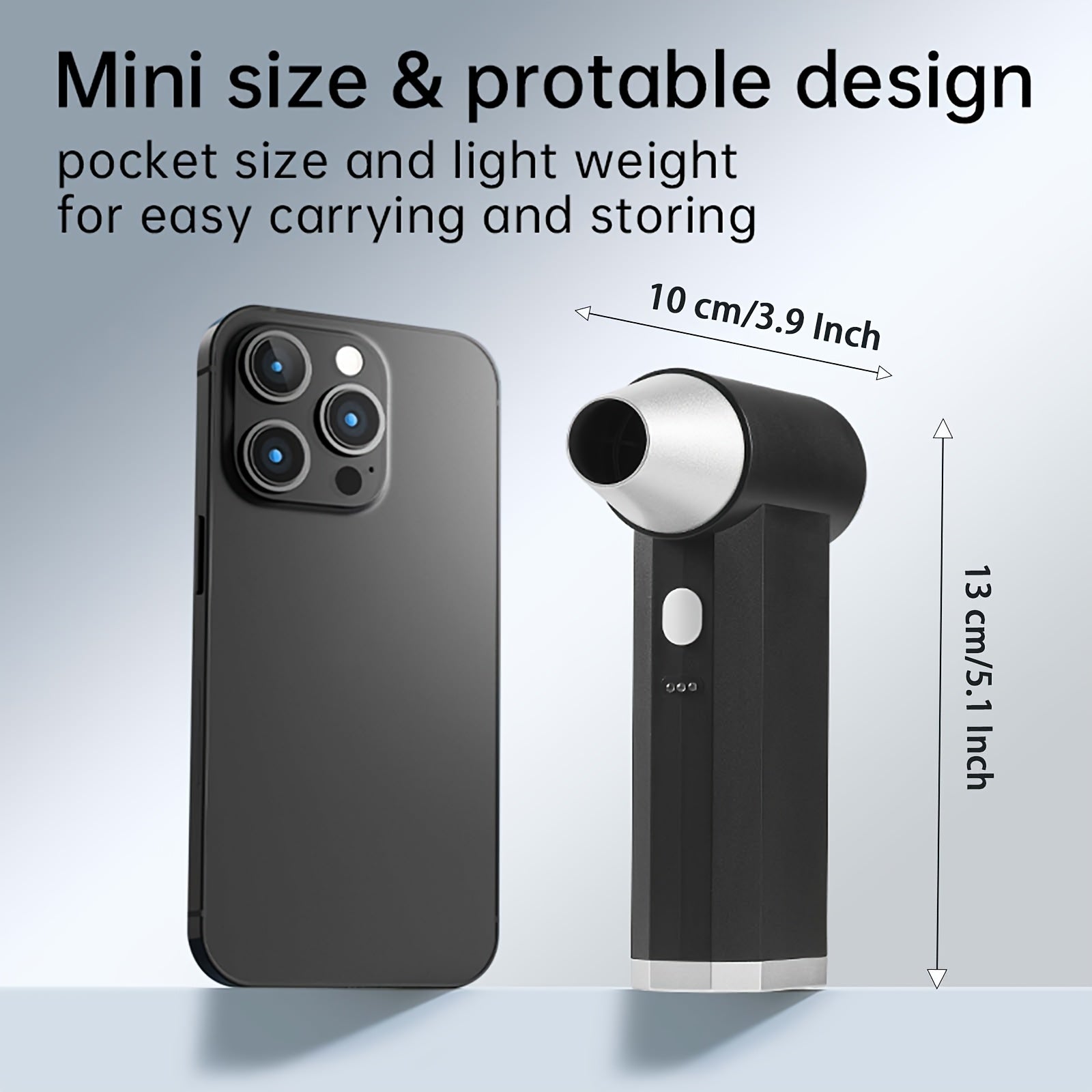 High-Performance Black Fan 130,000 RPM Brushless Motor Extreme Weather Dust Snow