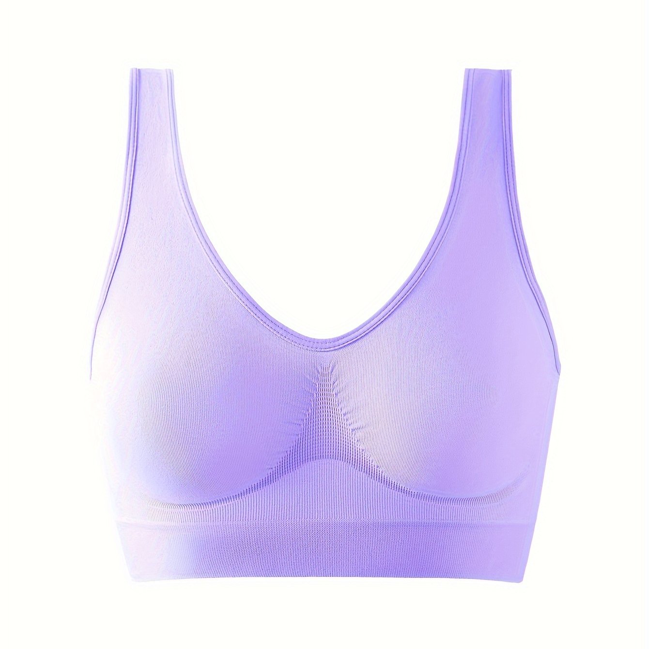 Wireless Full Coverage Seamless Tank Bra for Women with Push-Up Support