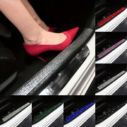 Cinta protectora para umbral de puerta de coche, decorada con rhinestones, autoadhesiva, 60cm