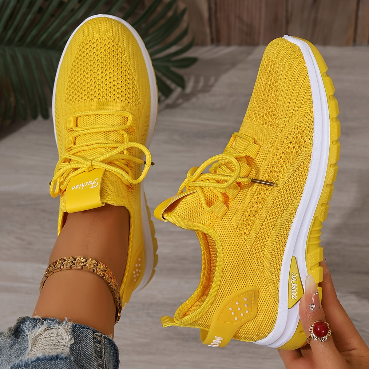 Women's Mesh Casual Slip-On Sneakers White Black Summer Beach Walking