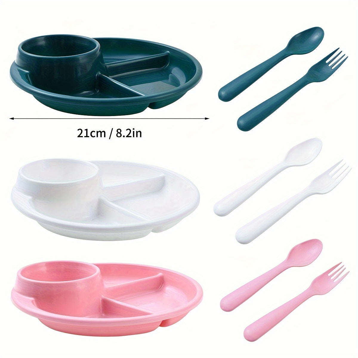 Пластиковая тарелка для приготовления еды с отделениями, безопасная для микроволновки, для салатов, закусок и аперитивов