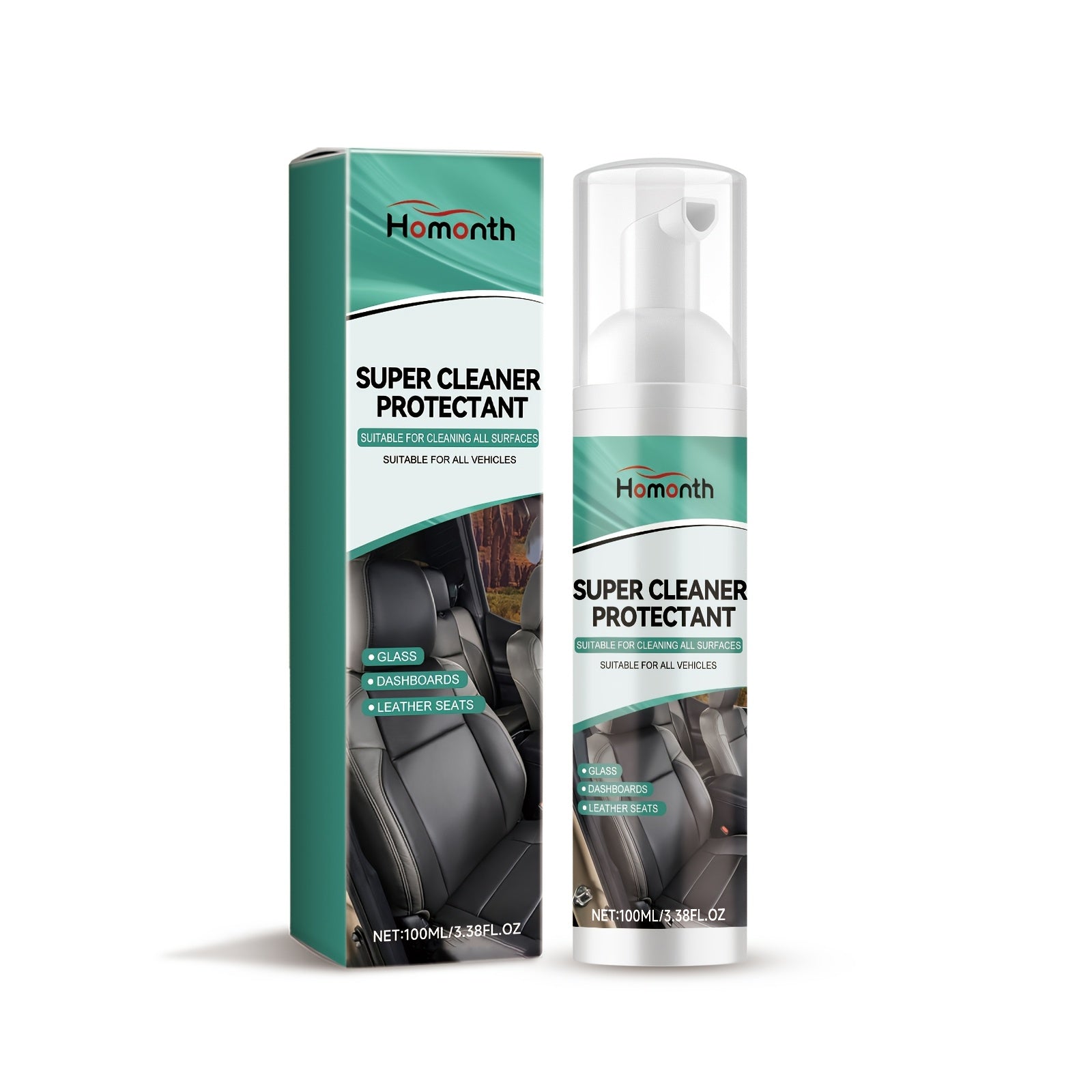 1L Ko'p maqsadli avtomobil o'rindig'ini tozalash uchun mo'ljallangan, charm dog'lari va iflosliklarni olib tashlash uchun