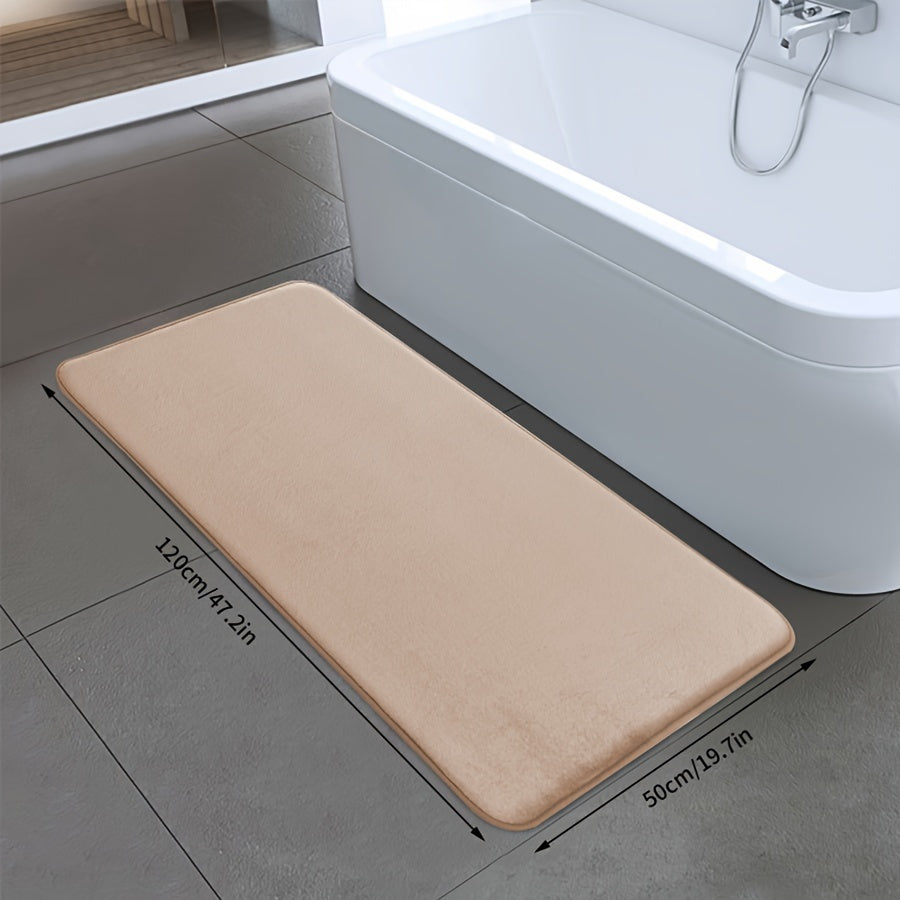 Alfombra de baño de esponja de alta densidad 39.88x59.94cm Antideslizante Suave Blanca Absorbente