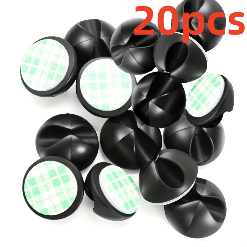 20-Pack Cable Organizer Clips for Car Dashboard Plastic Cord Holders