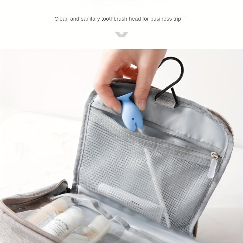 Fish Shaped Silicone Toothbrush Holder Mini Portable Travel Toothbrush Cover