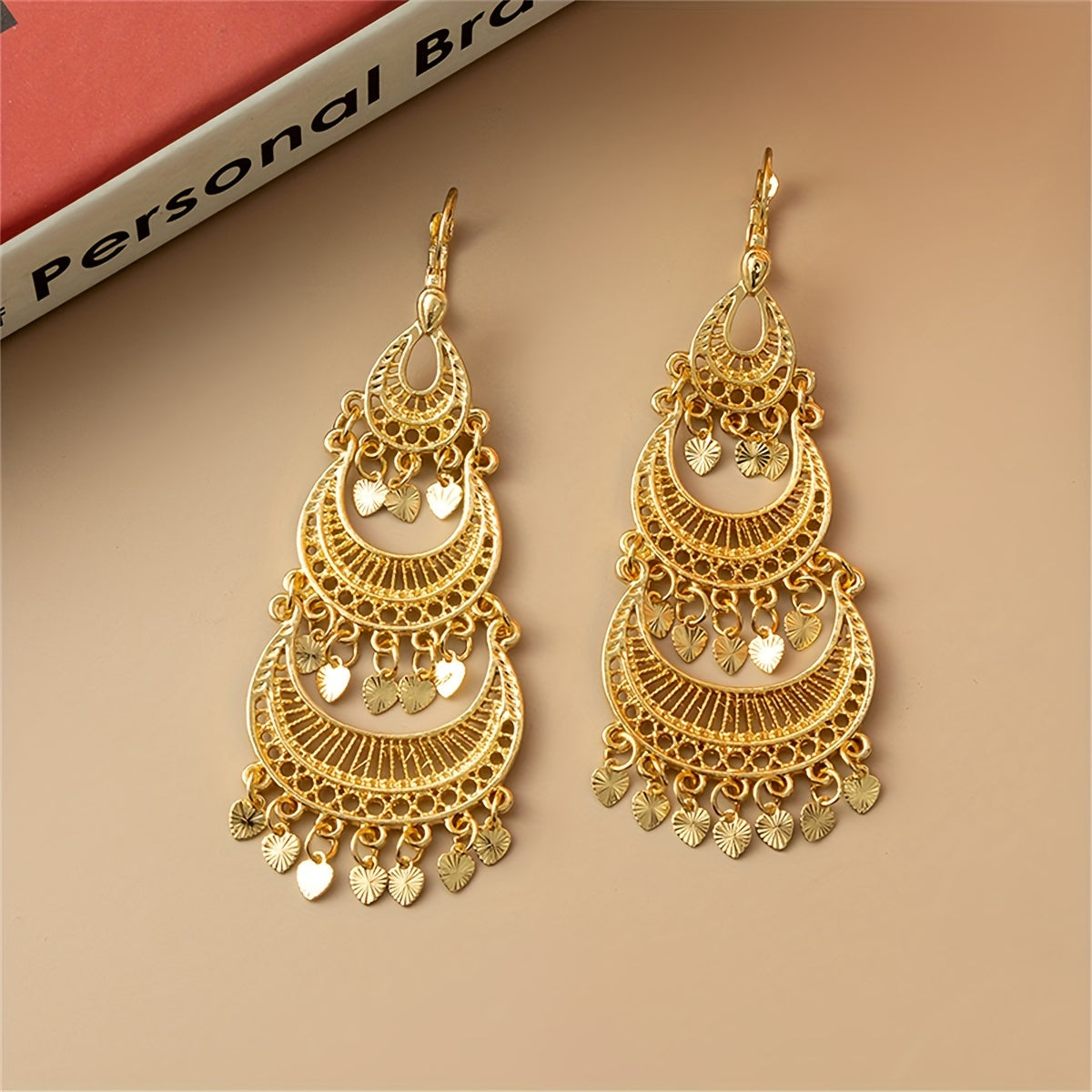 Vintage Arabic Style Lady Moon Bay Droplet Earrings for Weddings and Elegant Events