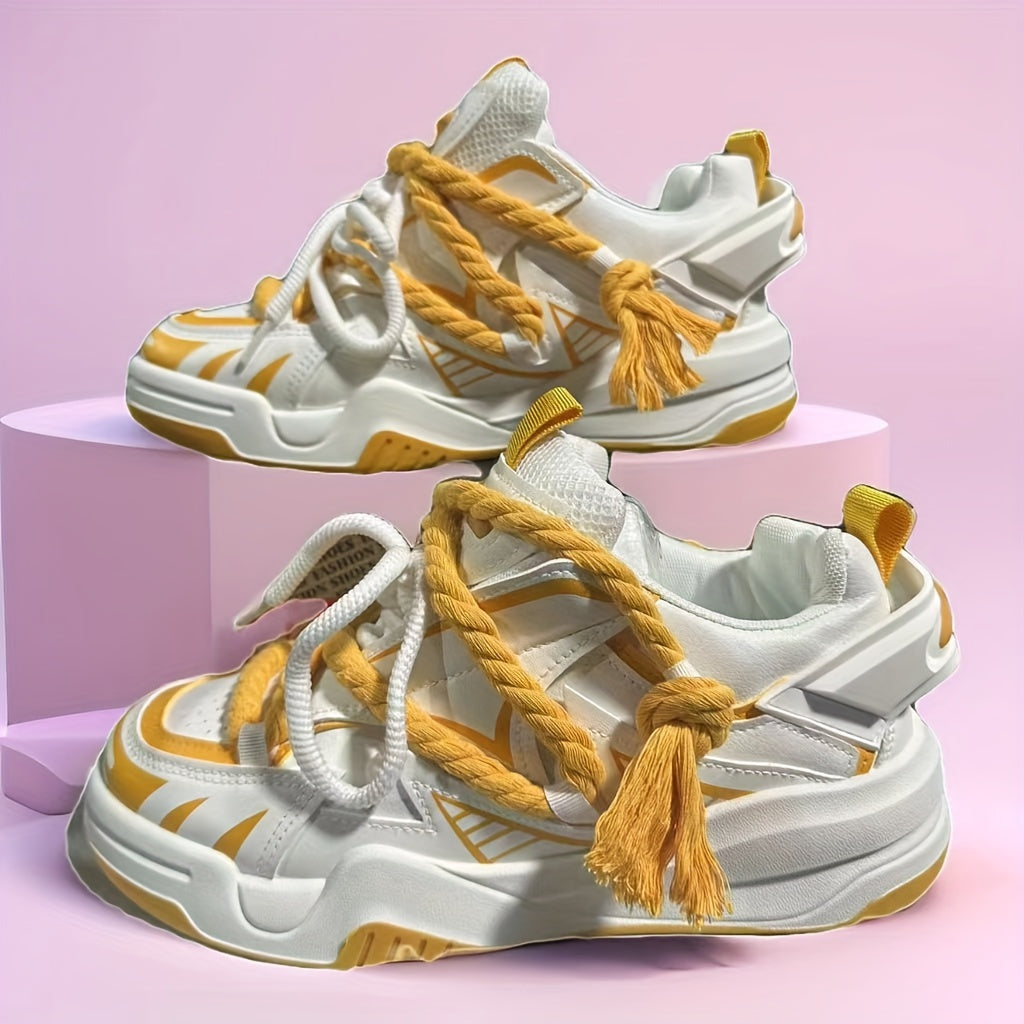 Men's Casual Low Top Sneakers Rubber Sole PU Fabric Solid Color All-Season