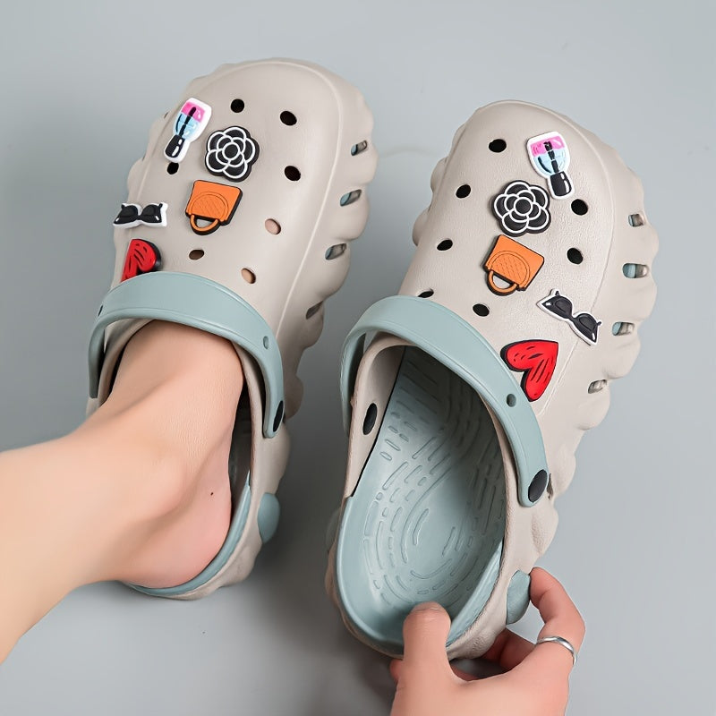 Women's White EVA Ventilation Clogs Slip-On Indoor Outdoor Comfort