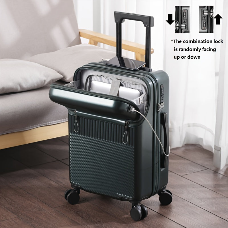 Lightweight 20 Inch ABS Hard Shell Trolley Bag with Spinner Wheels and Combination Lock