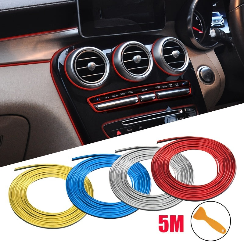 Universal Car Moulding Decoration Flexible Strips 5M Interior Auto Trim